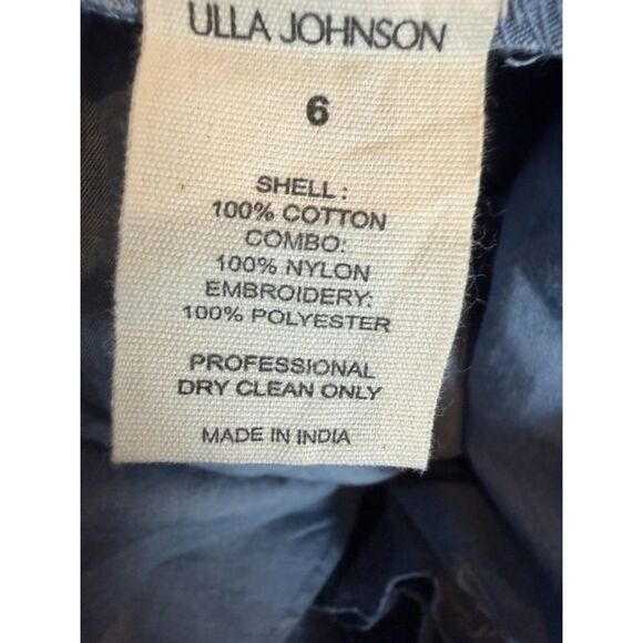 NWT Ulla Johnson Elowen Cotton Shorts in Chambray Blue Women's Sz. 6 - Picture 9 of 9